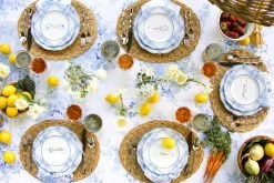 Only On The Avenue Live Avenue Floral Tablecloth, Blue