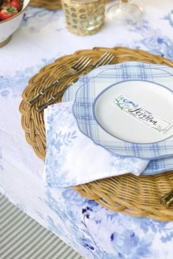 Only On The Avenue Live Avenue Floral Napkins, Blue