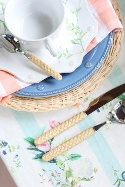 Juliska Live Berry & Thread Floral Sketch Assorted Set Of 4 Dessert/Salad Plates