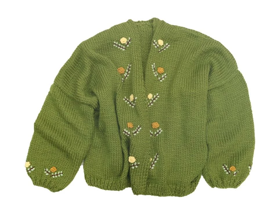 Fanm Mon New Dandi Cardigan With Orange Yellow Grey Brown Embroidery 4 Fanm Mon New Dandi Cardigan With Orange Yellow Grey Brown Embroidery