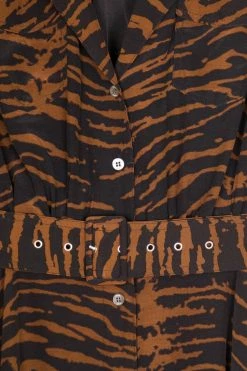 Staud Mini Millie Dress, Mahogany Zebra Wear