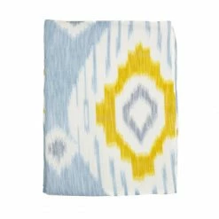 D'Ascoli Live Uzbek Tablecloth, Blue X Yellow