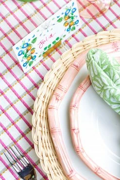 Only On The Avenue Live Bamboo Dinner Plate, Blush Pink