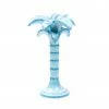 Only On The Avenue Palm Tree Candle Holder, Light Blue