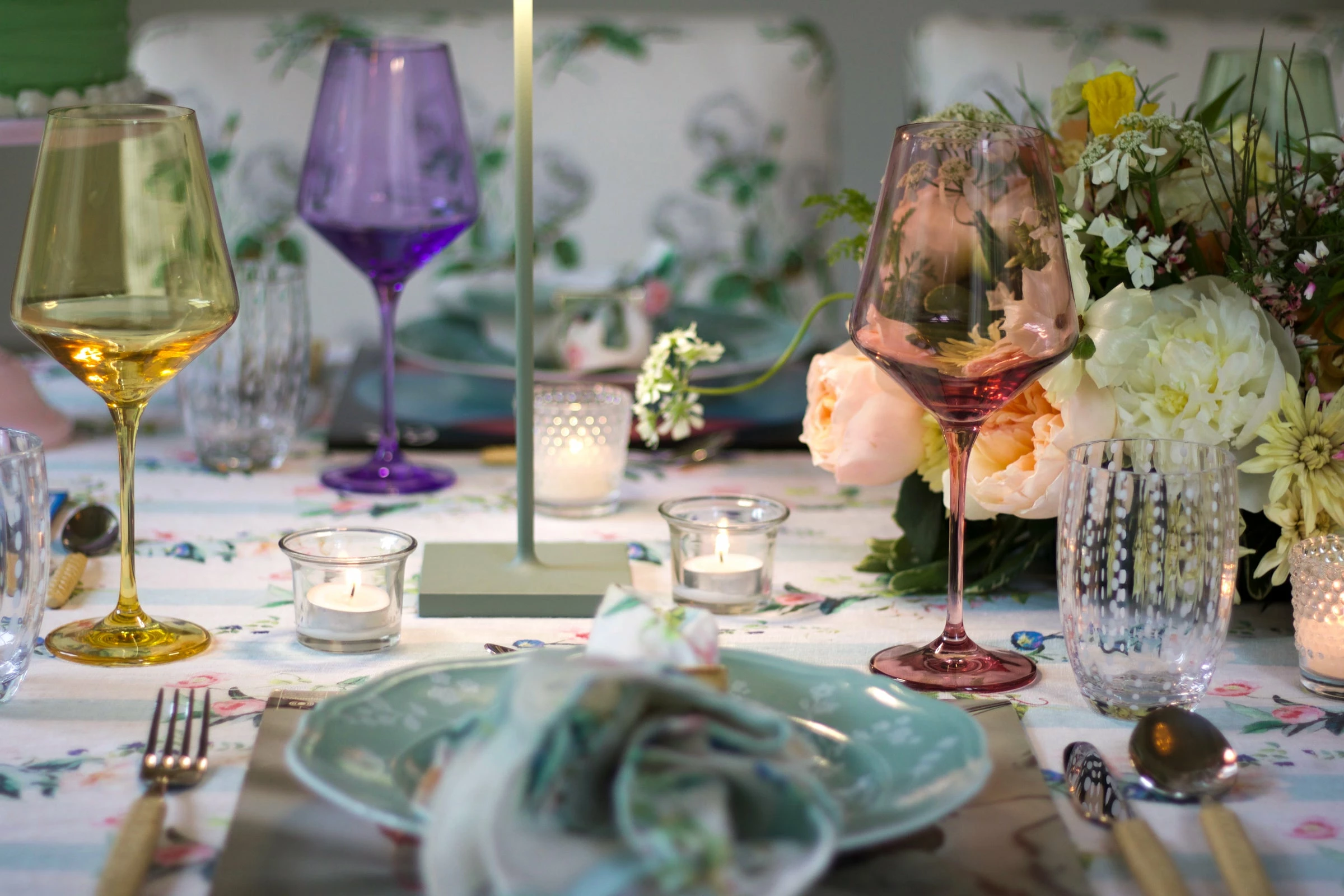 Estelle Colored Glass Live Wine Glass (Set Of 2), Yellow 7 Estelle Colored Glass Live Wine Glass (Set Of 2), Yellow