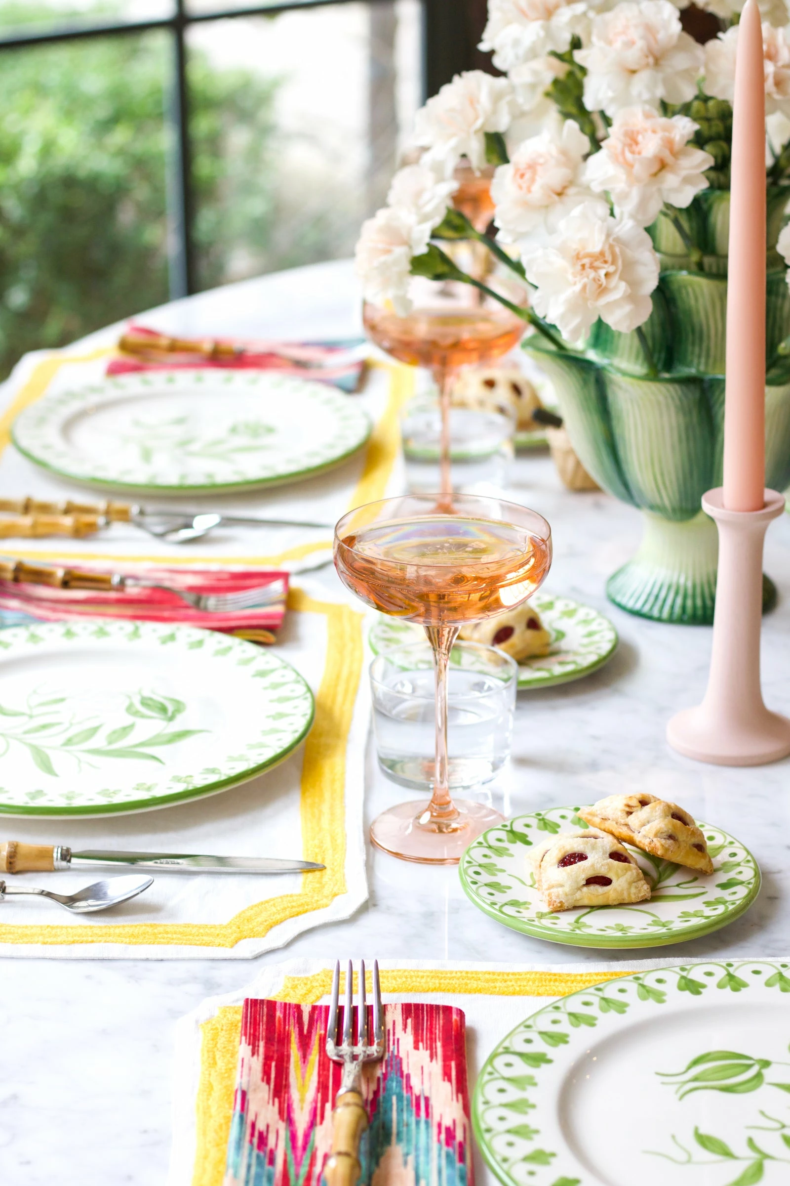 Estelle Colored Glass Live Champagne Coupe (Set Of 2), Blush Pink 2 Estelle Colored Glass Live Champagne Coupe (Set Of 2), Blush Pink