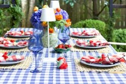 Maison De Vacances Gingham Napkin, Geranium/Noir