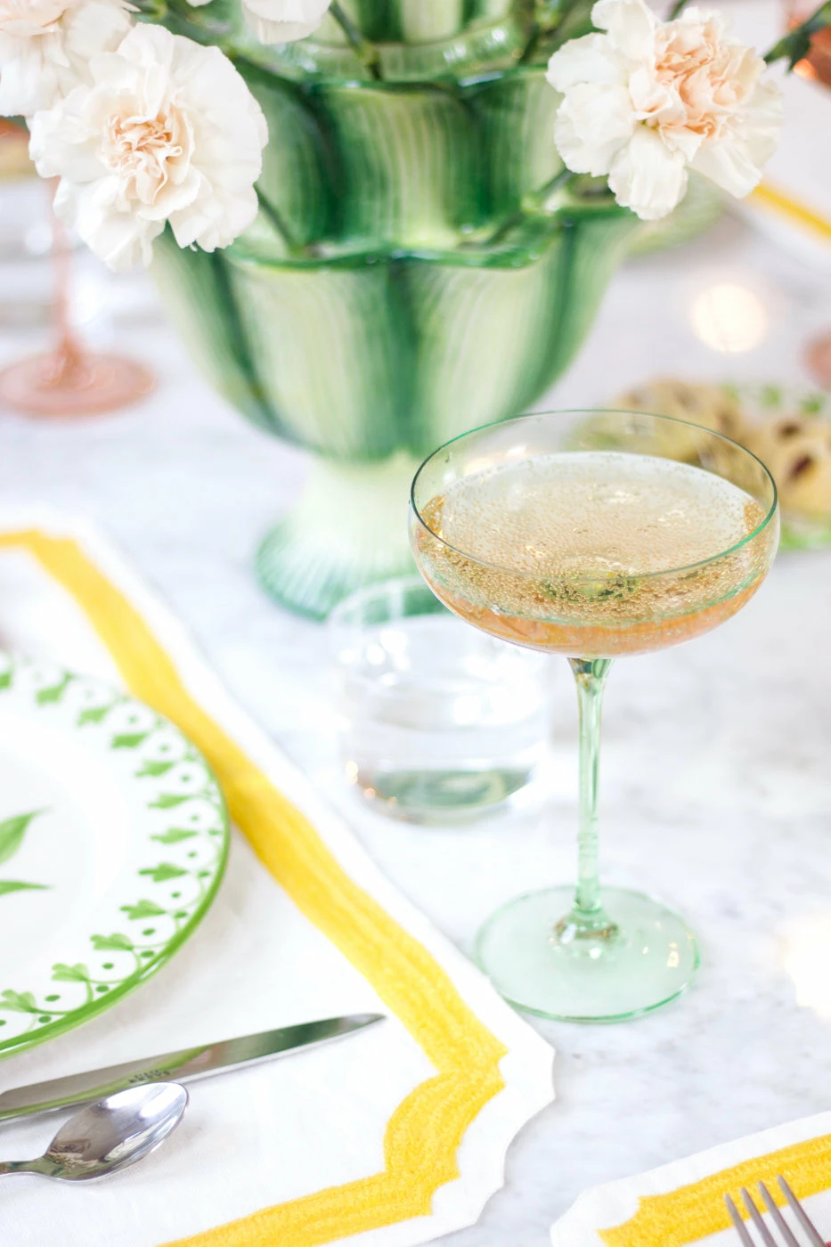 Estelle Colored Glass Champagne Coupe (Set Of 2), Mint Green 2 Estelle Colored Glass Champagne Coupe (Set Of 2), Mint Green