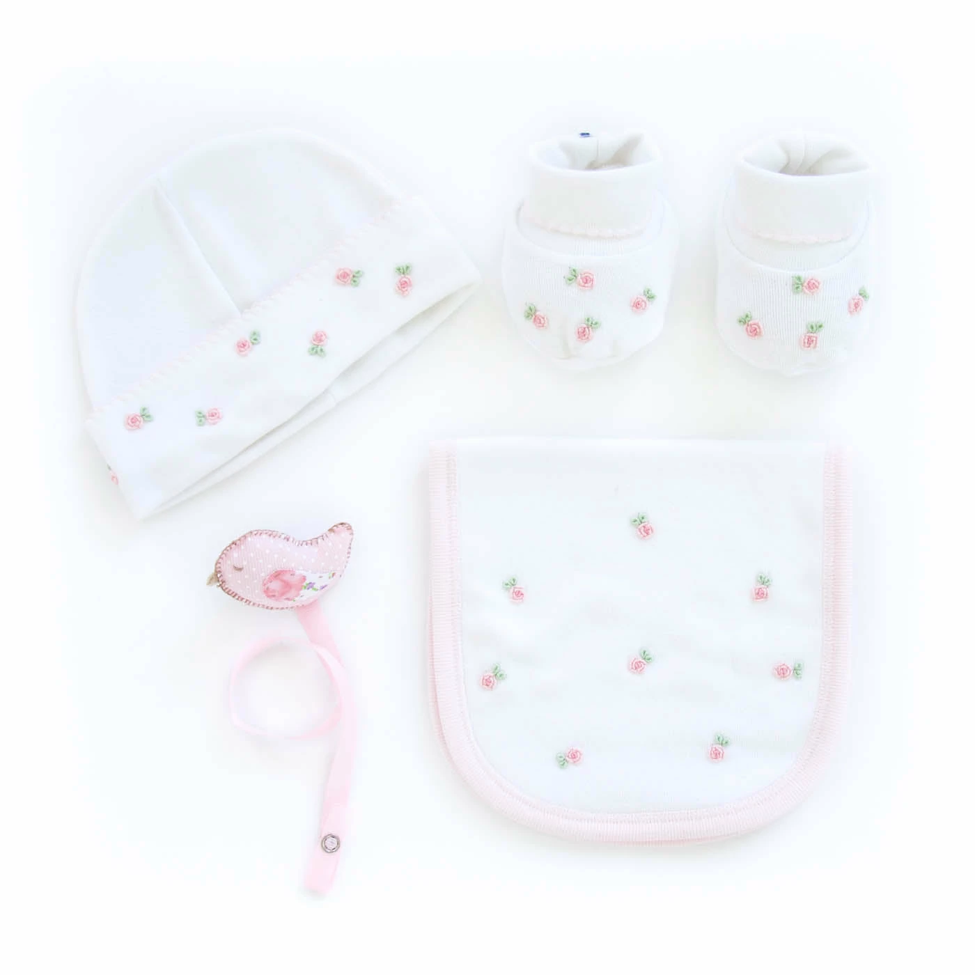Hibiscus Linens Bundle Of Love Set, Baby Girl Gift 2 Hibiscus Linens Bundle Of Love Set, Baby Girl Gift
