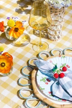 Estelle Colored Glass Live Wine Glass (Set Of 2), Yellow 12 Estelle Colored Glass Live Wine Glass (Set Of 2), Yellow