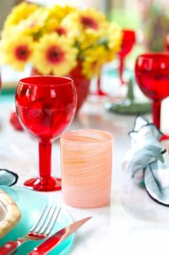 Craft Advisory Twist Tumbler Glass, Peach Pink