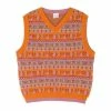 Loretta Caponi Briana Vest, Orange Jacquard Wear