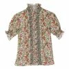 Loretta Caponi Donatella Blouse, Roses In Beige Wear