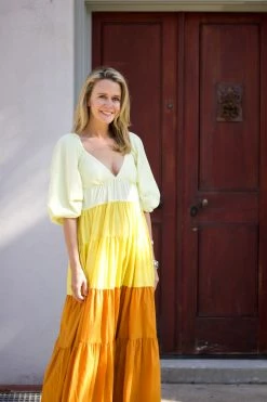 Staud Wear Meadow Dress, Sun Bleached X Wallflower X Honey 11 Staud Wear Meadow Dress, Sun Bleached X Wallflower X Honey