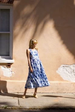 MILLE Wear Daphne Dress, Blue Bouquet