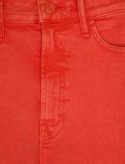 MOTHER The Swooner Rascal Ankle Fray, Flame Scarlett