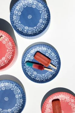 Only On The Avenue Live Americana Melamine Plate, Red Floral