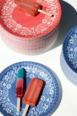 Only On The Avenue Live Americana Melamine Plate, Red Floral