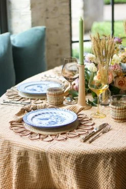 Heather Taylor Home Soho Woven Tablecloth, Goldenrod Live