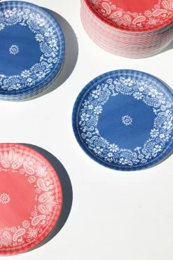 Only On The Avenue Americana Melamine Plate, Red Paisley Live