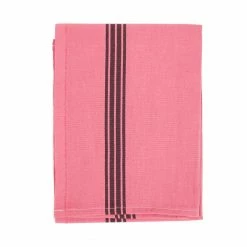 Charvet Editions Piano Stripe Tea Towel, Pink Live