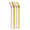 Brook Drabot Live Glass Style Straws, Pink X Yellow