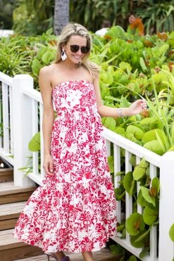 Torres Dress, Cara Cara Bold Floral Pink Wear