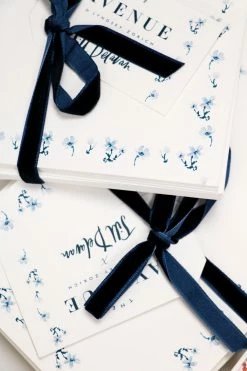 Jill Delavan Hand-painted Stationery Set, Blue Wildflower