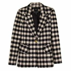 SMYTHE Lounge Blazer, Black/Stone Check