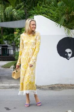 Wear Liza Dress, Cara Cara Inkwash Paisley Yellow