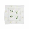 Hibiscus Linens White Daisies Cocktail Napkin Live