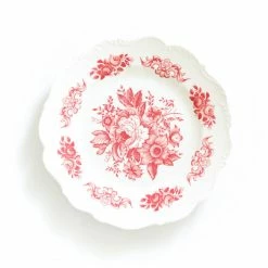 Only On The Avenue Garden Rose Melamine Plate, Red