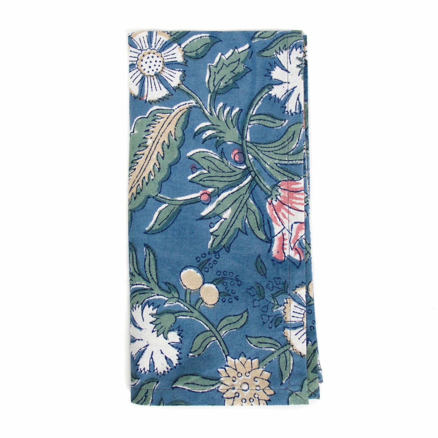 Hibiscus Linens Block Print Vintage Coral Cloth Napkin Live 1 Hibiscus Linens Block Print Vintage Coral Cloth Napkin Live