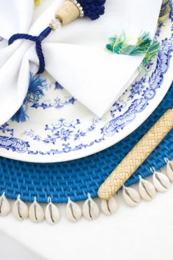 Cabana Capri • Gstaad Under $200 Resin Basketweave Flatware Set, Natural