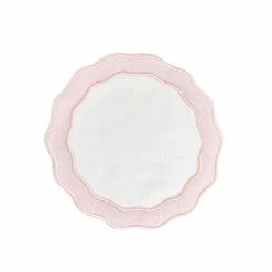 Hibiscus Linens Petal Round Aplique Cocktail Napkin Live