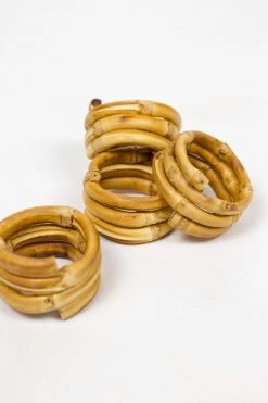 Only On The Avenue Live Bamboo Napkin Rings