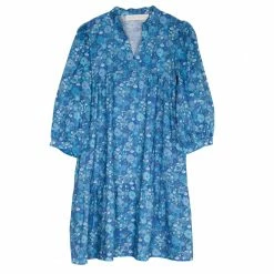 Beverly Drive Cotton Lawn Mini Day Gown, Azure
