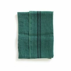 Charvet Editions Live Country Stripe Tea Towel, Green