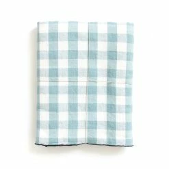 Maison De Vacances Gingham Tablecloth, Aqua/Noir