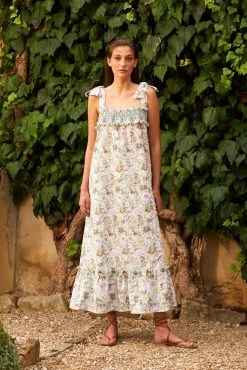 Loretta Caponi Armida Dress, Vintage Flowers