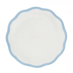 In The Round House Live Raffia Placemat, Blue