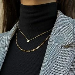 THATCH Initial Necklace Wear