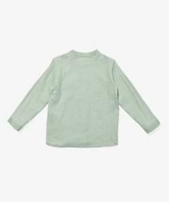 Oso & Me For Kids Jack Lee Shirt, Green Herringbone