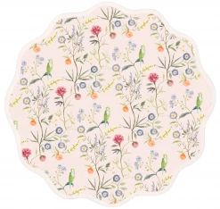 Fenwick Fields Round Scalloped Placemat | Jardin De Fleurs-Peony Live