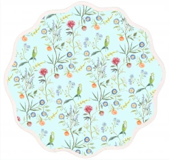 Fenwick Fields Round Scalloped Placemat | Jardin De Fleurs-Sky Live