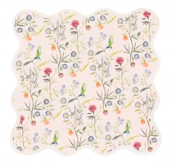 Fenwick Fields Square Scalloped Placemat | Jardin De Fleurs-Peony