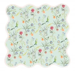 Fenwick Fields Live Square Scalloped Placemat | Jardin De Fleurs-Sage