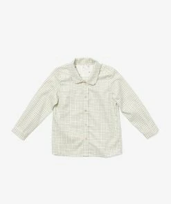 Oso & Me Jefferson Shirt, Green Tattersall For Kids