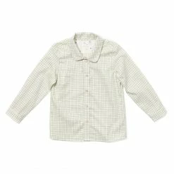 Oso & Me Jefferson Shirt, Green Tattersall For Kids