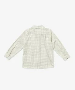 Oso & Me Jefferson Shirt, Green Tattersall For Kids